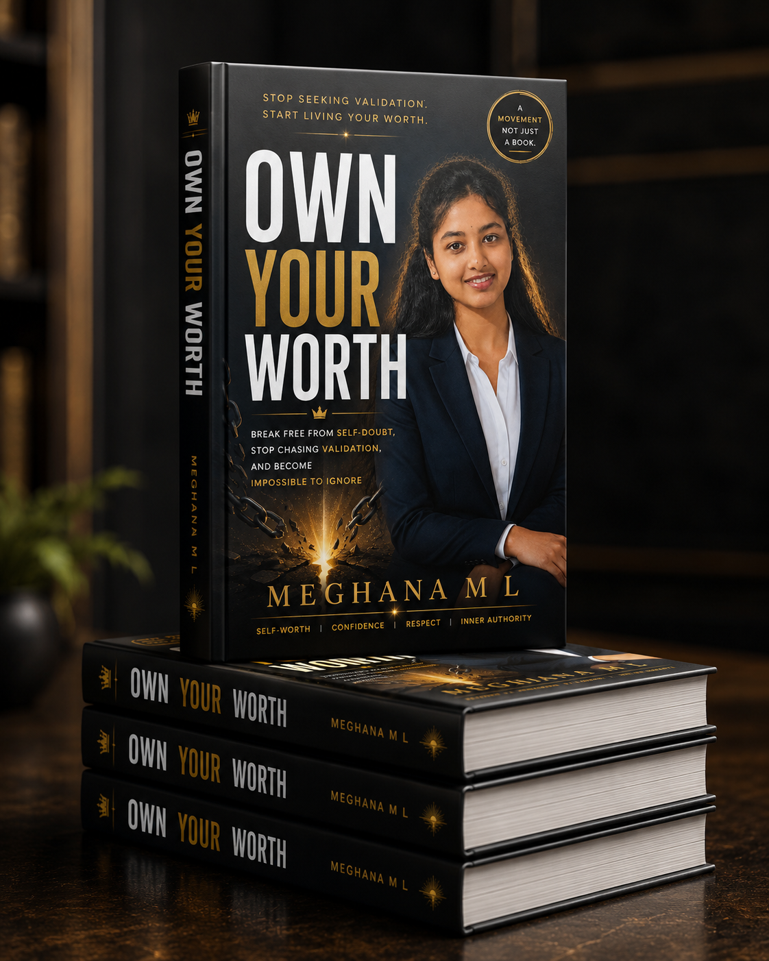 Own Your Worth — book cover by Meghana ML